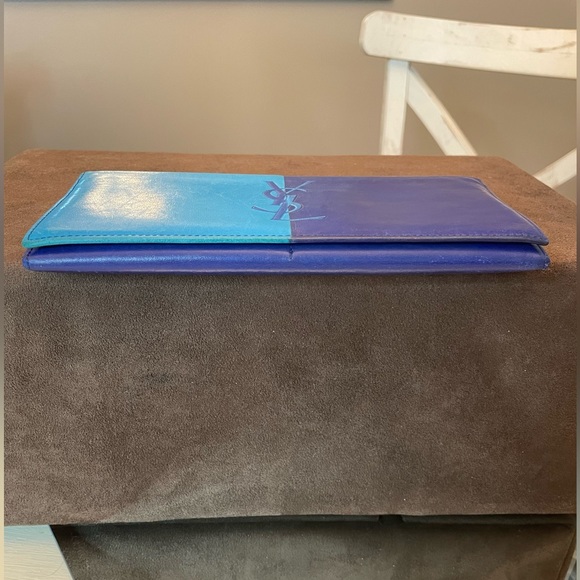 *YSL* colorblock leather bifold long wallet - Picture 6 of 15